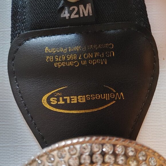 Wellness Belts Weighted Fashion Belt Women's 42M Black with Bling - Picture 8 of 10